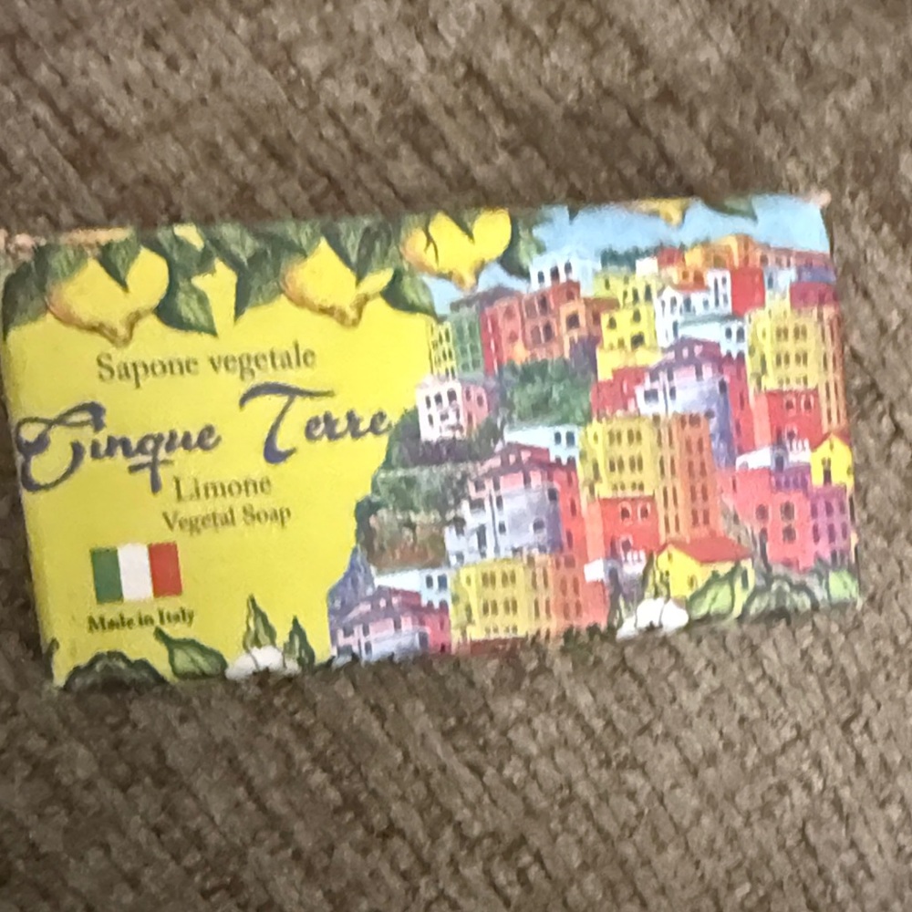 Cinque Terre Limone Vegetable Soap - Yellow Multicolor Packaging